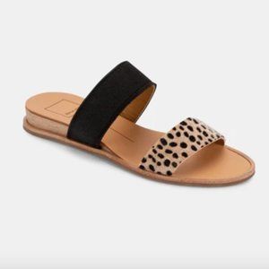 Dolce Vita Polly Sandal in Leopard and Black, 9.5